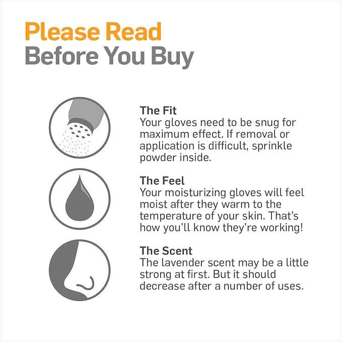 Product Image NatraCure Moisturizing Gel Gloves - (for Dry, Cracked Skin, Aging Hands, Cuticles, Eczema, After Hand Washing, Instead of Overnight Sleeping Gloves, Lotion, Cream) - Color: Lavender