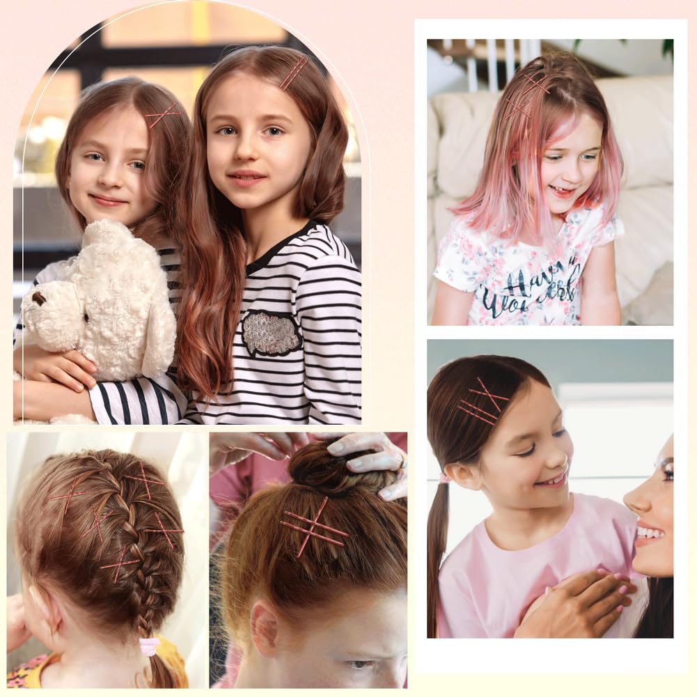 Reddish Brown Bobby Pins 330 Ct, YINGFENG 2.2Inch High Gloss Bobby Hair Pins for Styling, Comfortable, Lock In Style, Pain Free Hair Accessories for Women & Men, All Hair Types