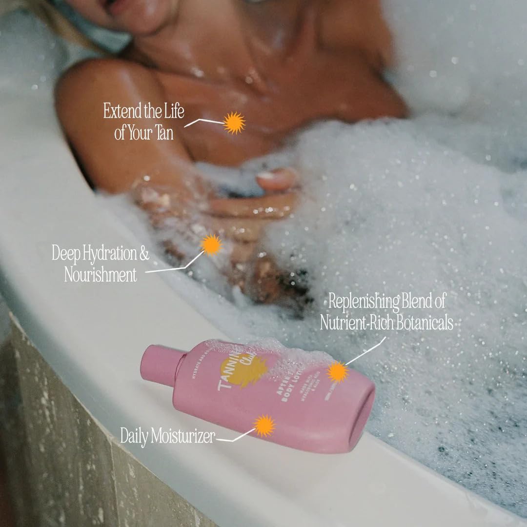 Tanning Club - After Tan Lotion - Hydrating Tan Extender with Hyaluronic Acid, Aloe, and Shea Butter - Nourishing Body Moisturizer for Sun-Kissed Skin - 150 mL