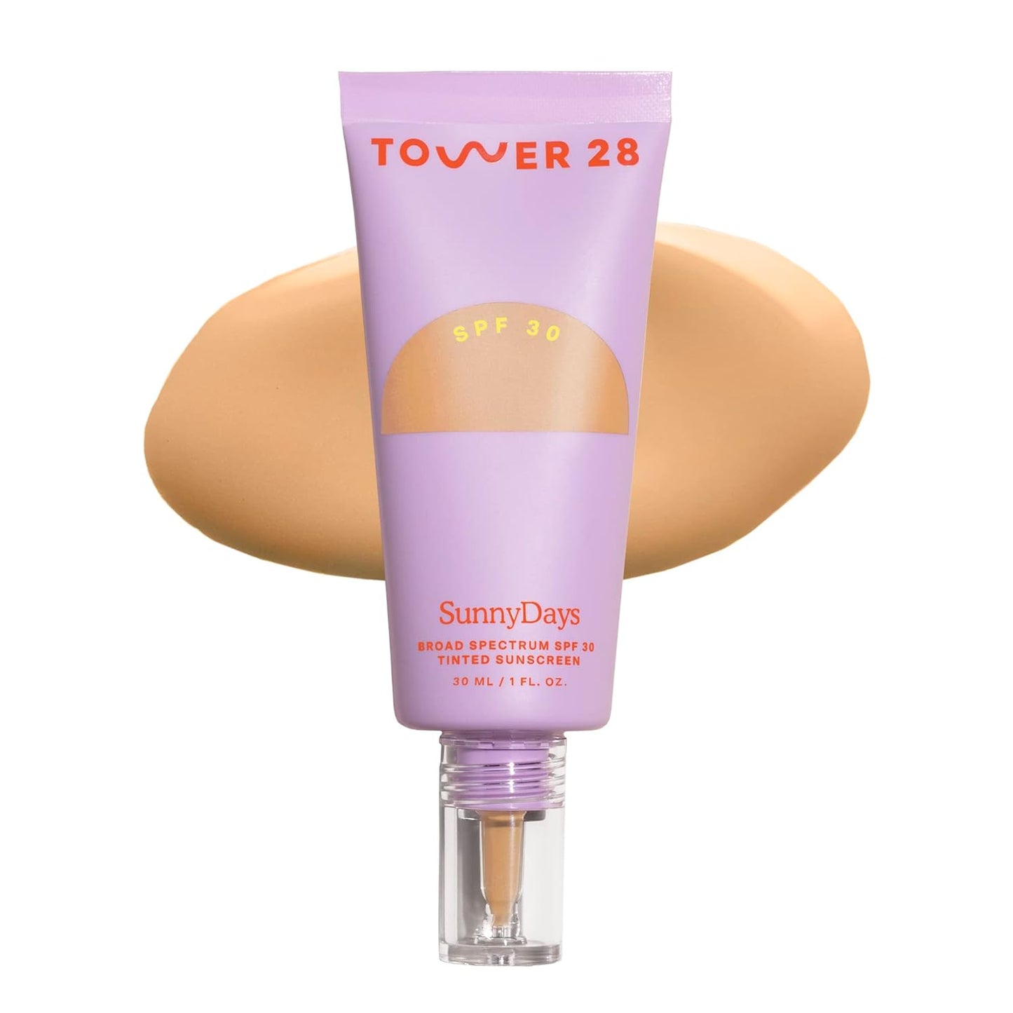Tower 28 Beauty SunnyDays SPF 30 Tinted Sunscreen For Sensitive Skin - 2-in-1 Facial Broad Spectrum UVA/UVB Protection + Foundation - Shade 20 MULHOLLAND- Light with Golden Neutral Undertones, 1 Fl Oz