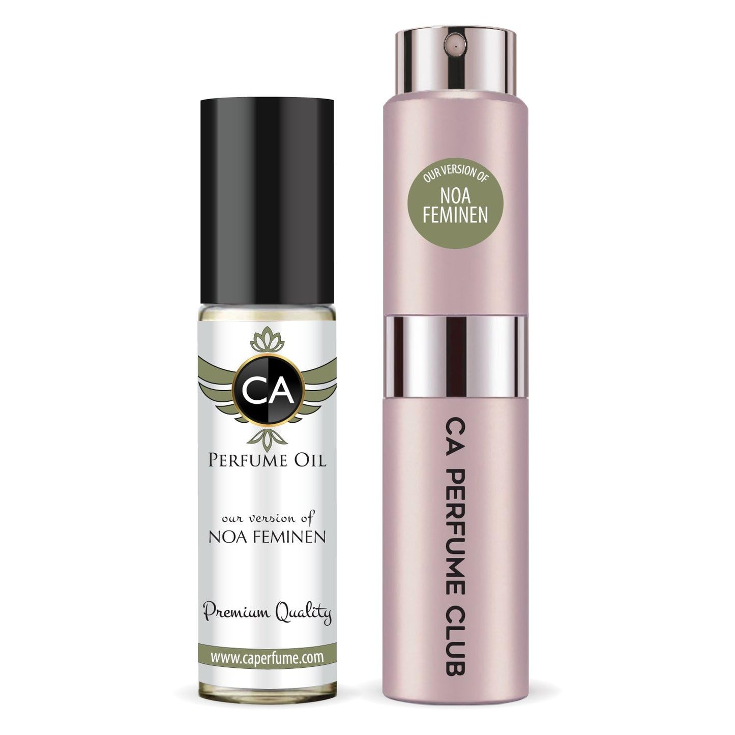 CA Perfume Duo Impression of Noa Feminen For Women Perfume Layering Set Long Lasting Travel Size EDP + Body Oil Roll-On Bottle 0.27 Fl Oz+0.33 Fl Oz