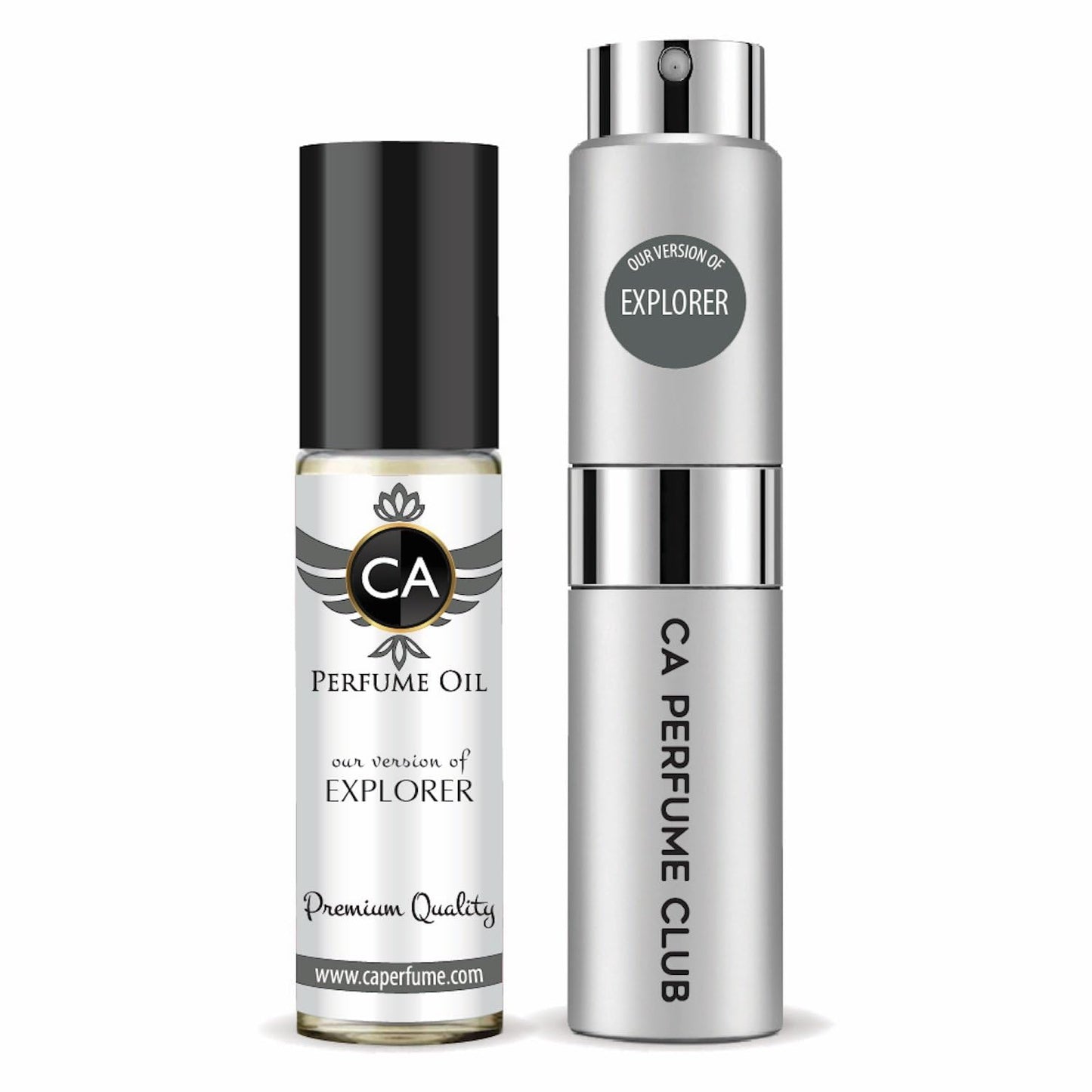 CA Perfume Duo Impression of Explorer For Men Perfume Layering Set Mens Cologne Long Lasting Travel Size EDP + Body Oil Roll-On Bottle 0.27 Fl Oz+0.33 Fl Oz
