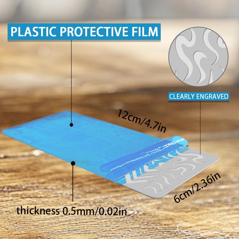 3Pcs Nail Stamping Plates, Love Butterfly Pattern Stainless Steel Nail Art Stamping Templates Manicure Tool Kit with 1 Stamper and 1 Scraper for DIY Nail Art Designs