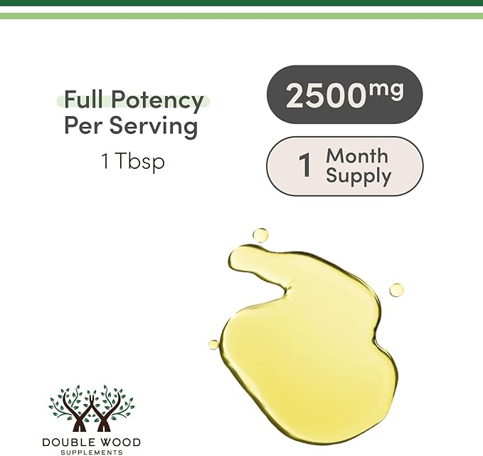 Double Wood Supplements Liquid Collagen - 2500mg of Hydrolyzed Bovine Collagen (Type 1, 3 and Grassfed) - 32 Servings - for Women and Men - 30 mcg of Biotin - Sugar Free Pear Flavor