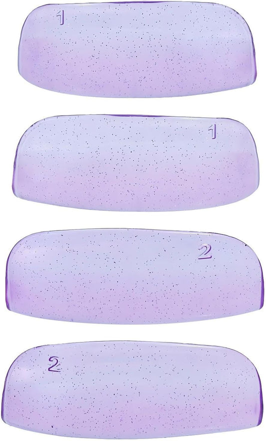 Libeauty Lash Lift Rods, 2 Sizes Eyelash Shields for Lash Perm, Reusable Soft Silicone Pads for Eyelash Curling & Lifting, Purple