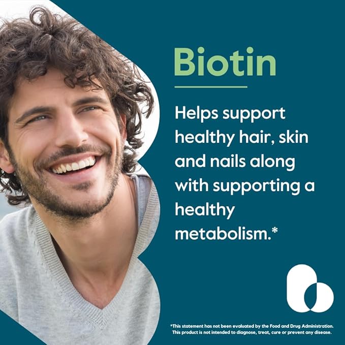 BESTVITE Biotin 5000mcg (120 Vegetarian Capsules) - No Stearates - No Flow Agents - Vegan - Non GMO - Gluten Free - Hair, Skin, Nails