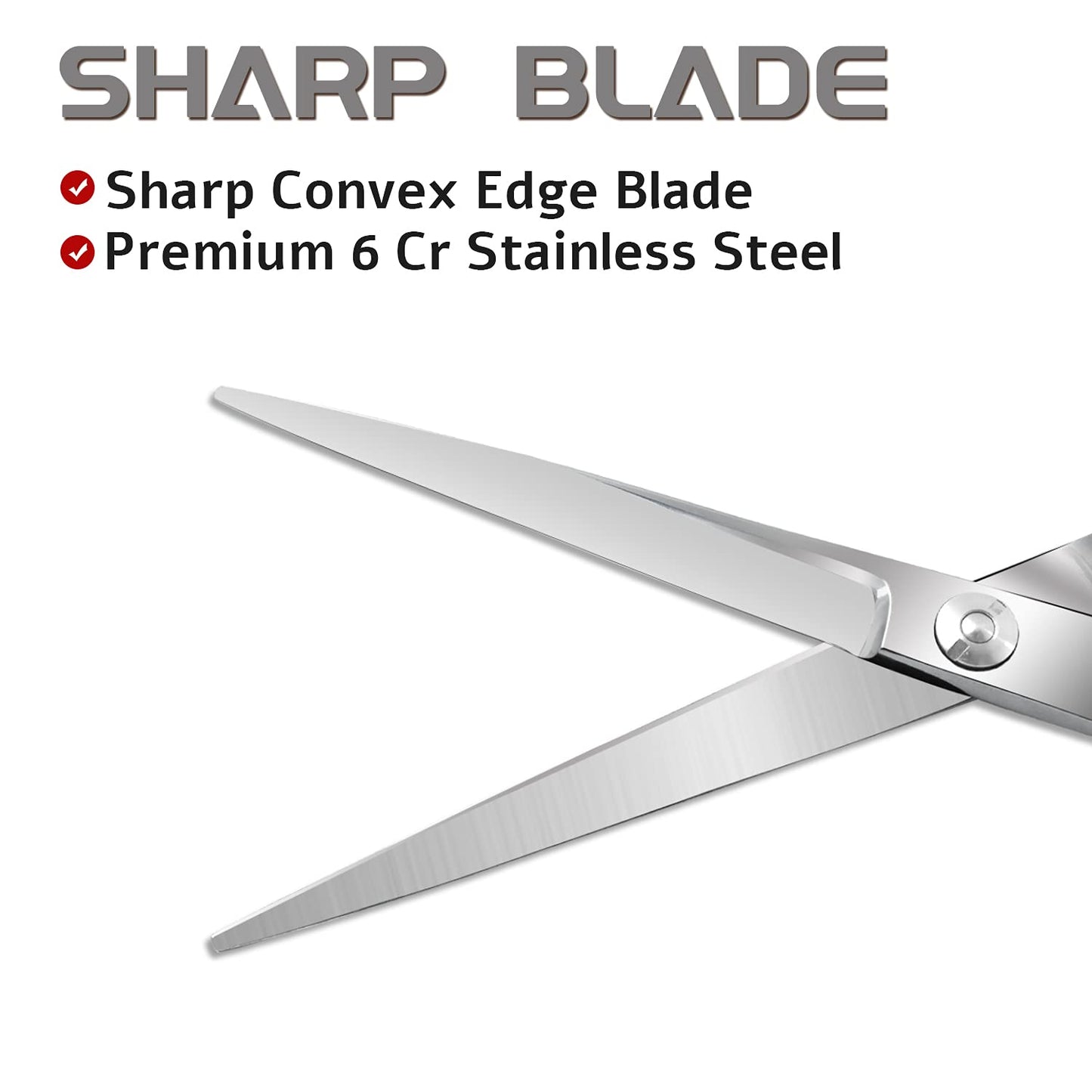 Fcysy Left Handed Hair Cutting Scissors, Professional 6' Barber Haircut Salon Scissors, Sharp Lefty Hand Hairdressing Shears