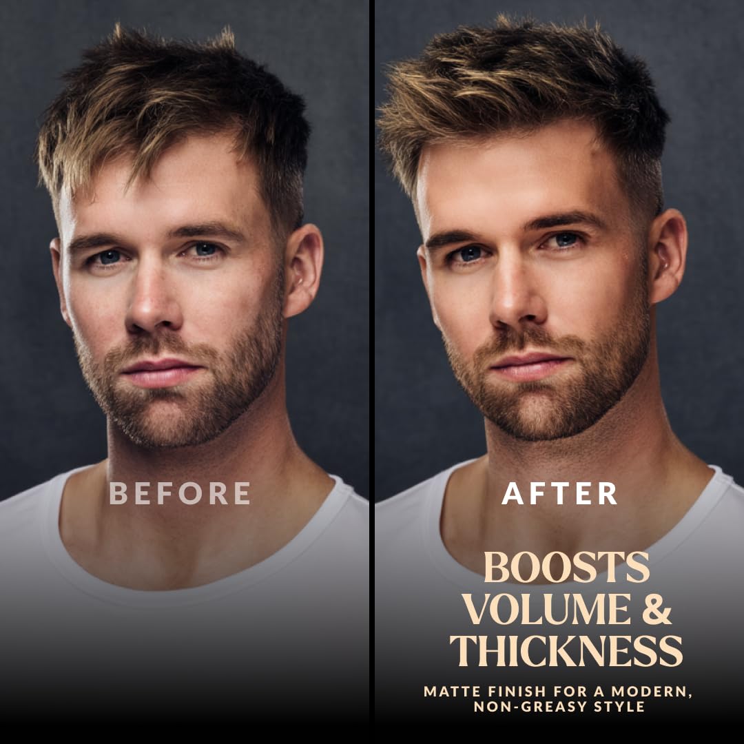 Charlemagne Sea Salt Spray for Men - 6.76 fl oz, 2 Pack - Sea Salt Hair Texture Spray for Beach Hair Waves & Volume, Matte Hold & Heat Protection - Made in Germany