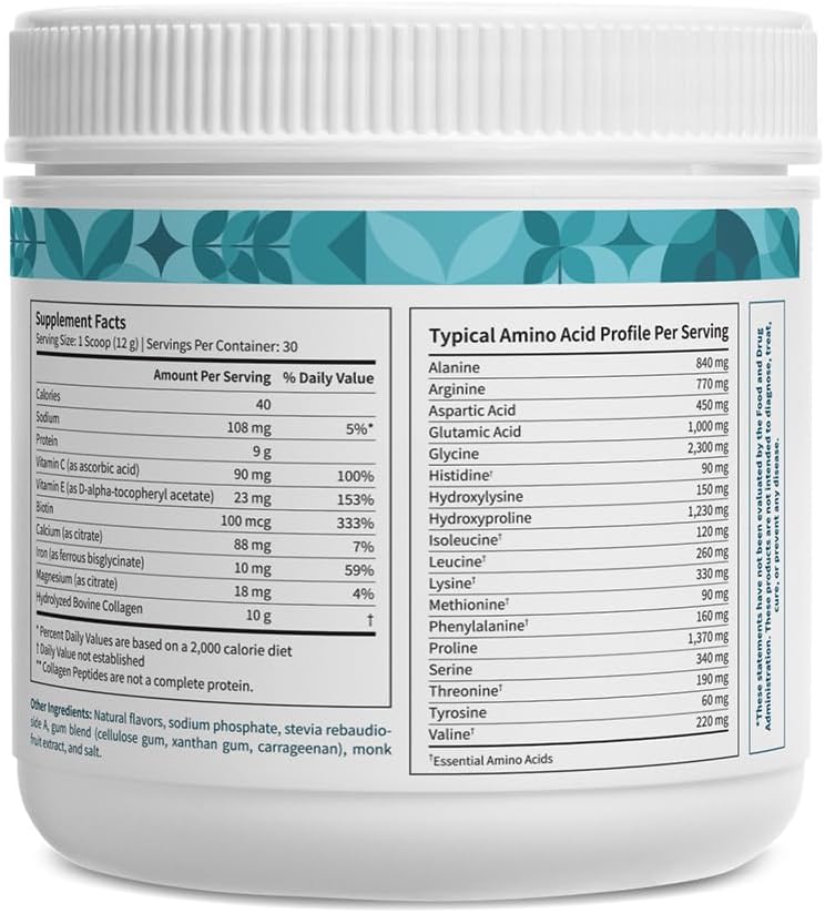 Pattern Wellness Collagen Peptides Powder (Type I & III) - Hair, Nails, Skin & Joint Support - Grass Fed & Pasture-Raised - Hydrolyzed, Non-GMO, Dairy Free, & Keto-Friendly - Birthday Cake (13 Oz)