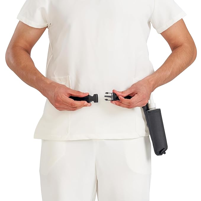 Master Massage Single Bottle Massage Oil Holster Case Bag-Adjustable and Heat-Resistant Bottle Cream & Lotion Single Holster Bag Kit– Incl. One8 Oz Refillable Pump Dispenser