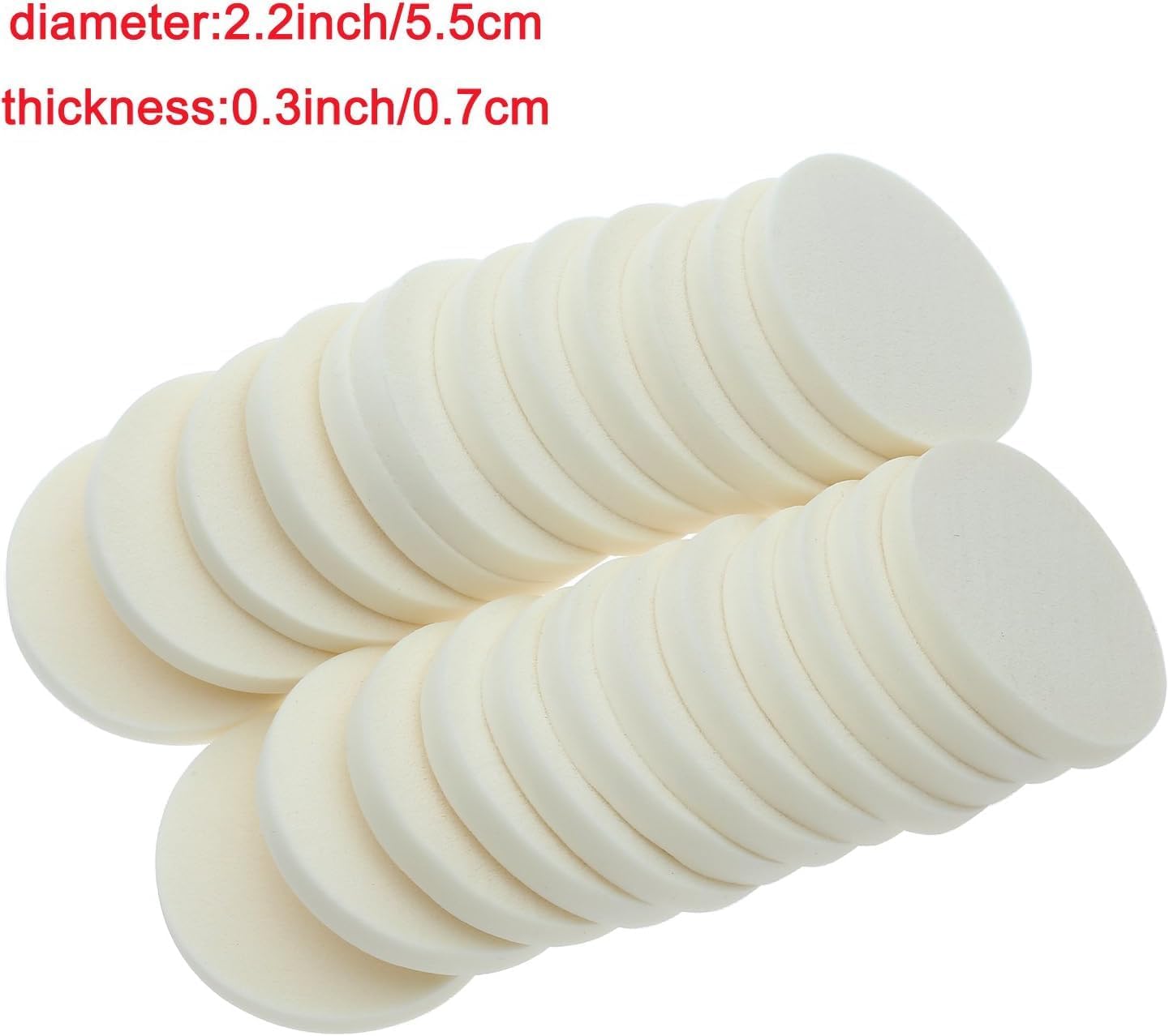 Anleolife 24pcs Compact Foundation Power Puffs Facial Beauty Sponges For Makeup Application Blending Sponge Puff (24pcs/bag)