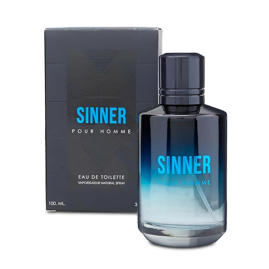 Sinner Sensual Woody Fragrance for Men | Long Lasting Cologne Aromatic Scent, Eau de Parfum Natural Spray - Great Holiday Gift, 3.4 Fl Oz/100 Ml