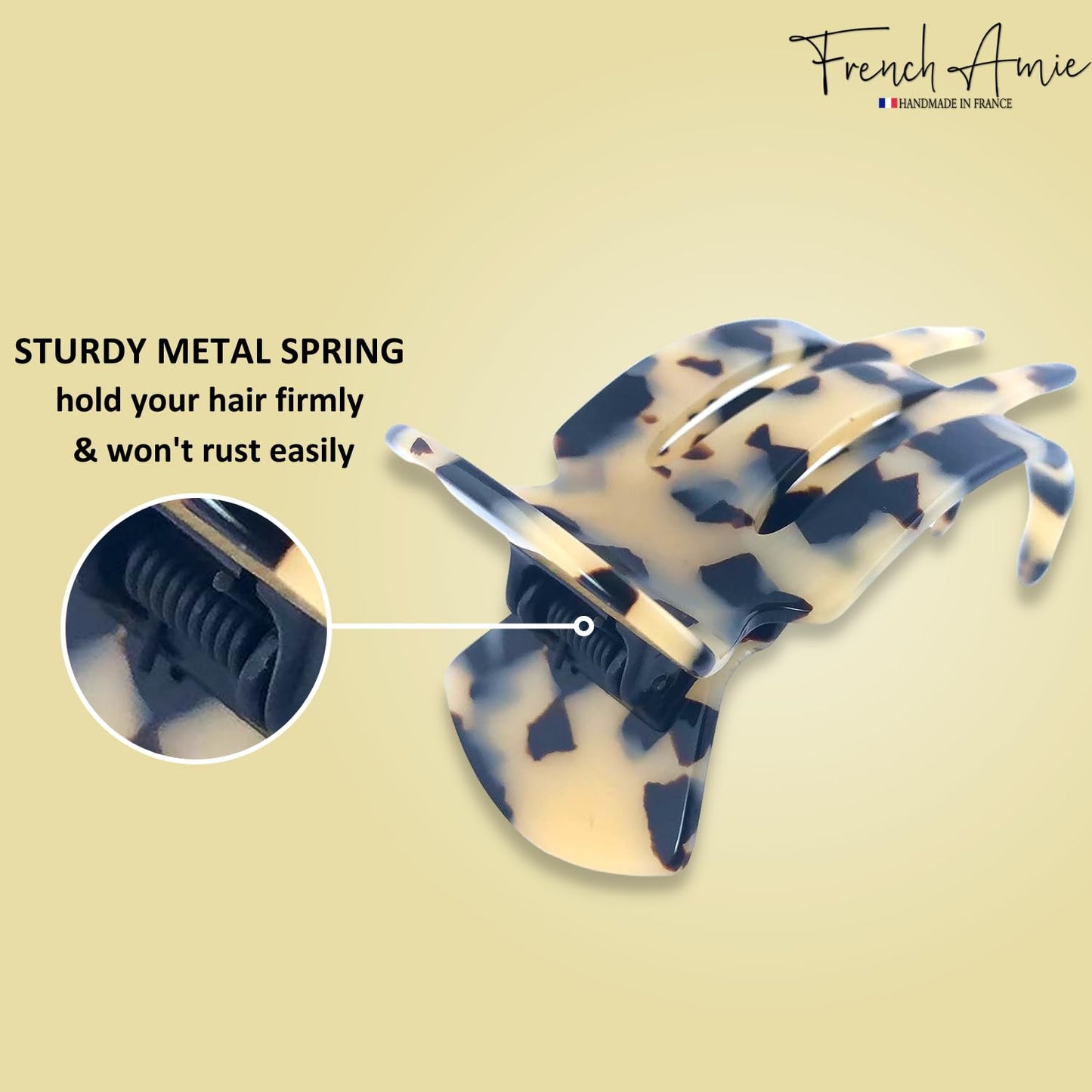 French Amie Pelican White Tokyo Handmade Celluloid Side Slide Beak Duck Jaw Hair Claw Clip Clamp Clutcher for Fine Hair Types