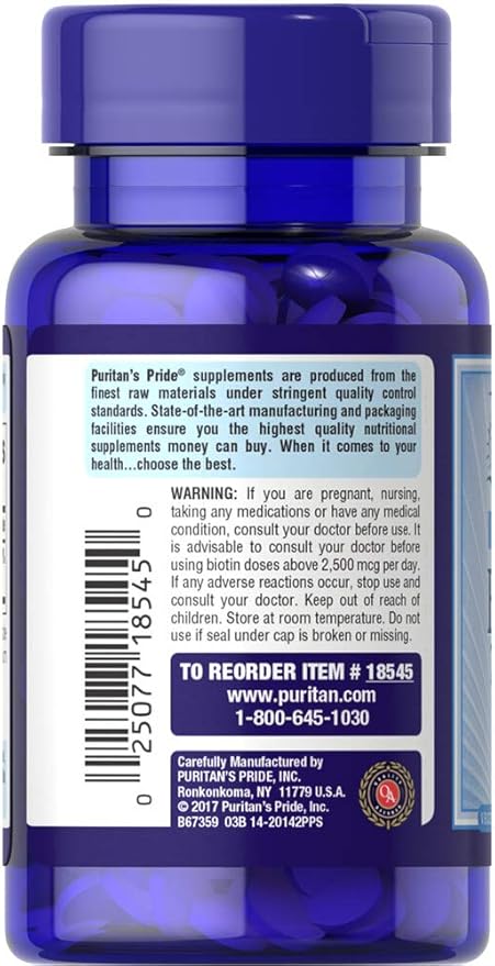 Puritan's Pride Biotin 7500 mcg