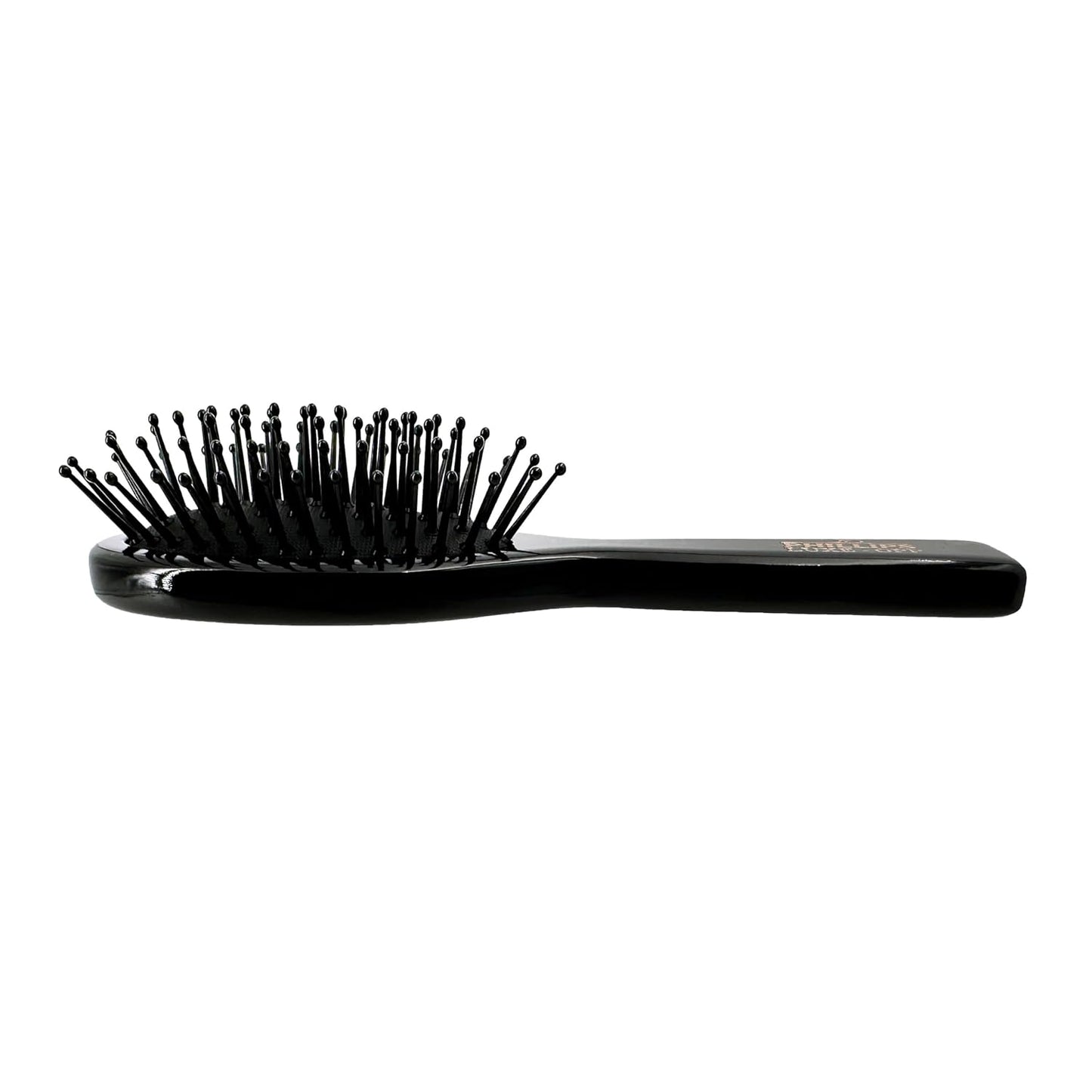 Phillips Brush Luxe Oval Paddle Purse Sized Hair Brush, Sleek Black Color with Gold Accents – 7 inch Detangler Paddle Brush from the Luxe Series by Phillips Brush