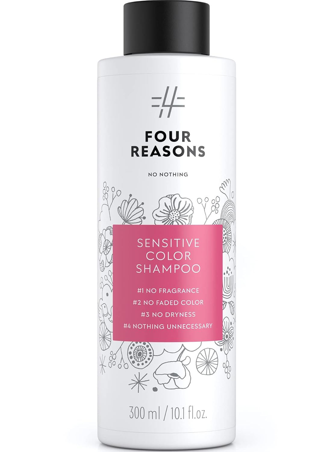 No nothing Sensitive shampoo for color treated hair - Fragrance Free - Hypoallergenic, Vegan, Paraben Free - Unscented Shampoo for Sensitive Scalp and Skin – 10.15 oz