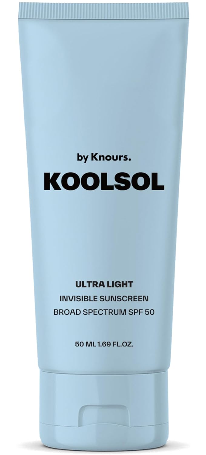 Sunscreen by Knours, Ultra-Light Invisible Broad Spectrum SPF 50, Moisturizing for All Skin Types, Korean Innovation, 50ml/1.69 fl. oz.