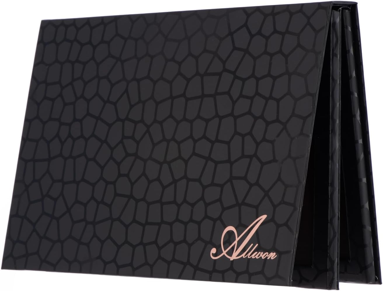 Allwon 2-Layer Book Shaped Magnetic Palette Large Empty Makeup Palette Storage Box for Eyeshadow Lipstick Blush Powder (Black)