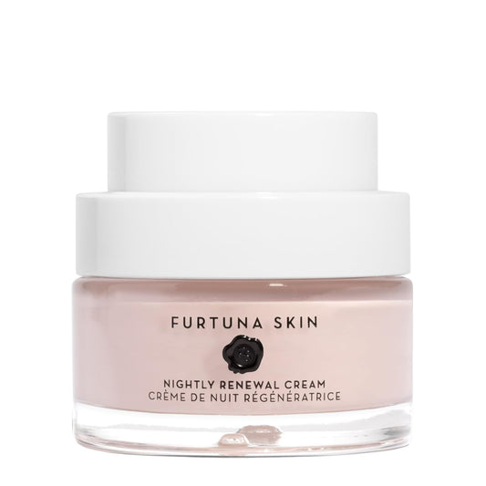 Furtuna Skin Nightly Renewal Cream - Intensive Overnight Regenerative Repair Moistrurizer, Bakuchiol & Ceramide Infused, Vegan, EWG Verified