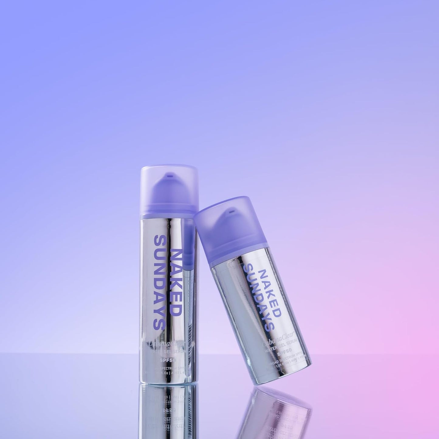 Naked Sundays CabanaClear SPF 50 Water Gel Serum - Invisible Daily Lightweight & Hydrating Sunscreen with Hyaluronic Acid, Broad Spectrum, Oil-Free, Silicone Free, Fragrance-Free for All Skin Types