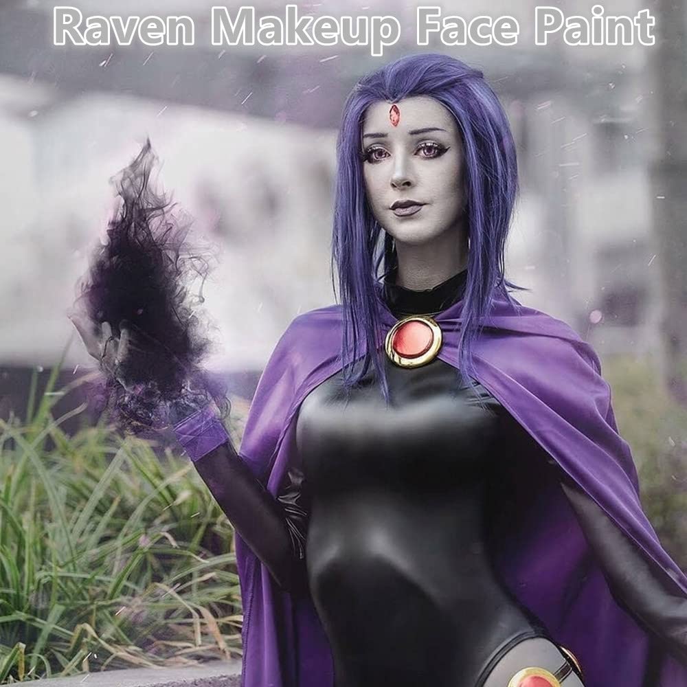 Go Ho Cream-Blendable Light Grey Face Paint Stick,Full-coverage Grey Body Paint Stick for Adults Children Halloween Cosplay SFX Vampire Zombie Makeup,Waterproof Gray Body Paint Stick