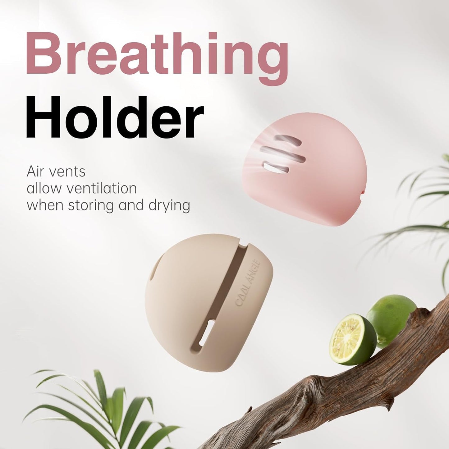 Silicone Makeup Brush Holder And Beauty Sponge Case, Travel Makeup Brush Case With Magnetic Closure, Makeup Sponge Holder 2 In 1 Stand Storage For Quick Drying Khaki