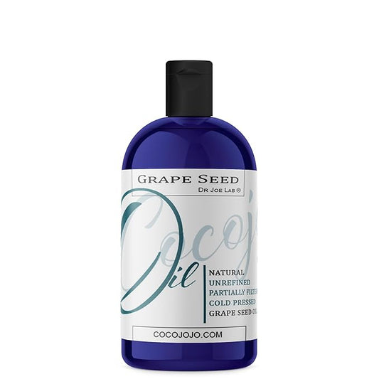 Grapeseed Oil Pure Natural Organically Sourced Grape Seed Cold Pressed 16 or 32 oz Hair Face Skin Massage Moisturizing (16 oz)