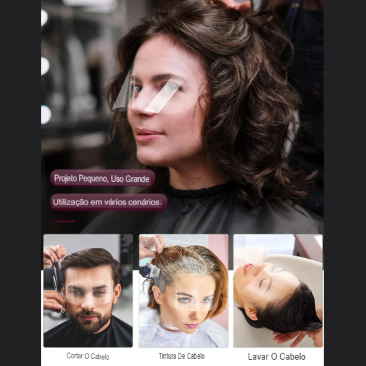 EBANKU 100 PCS Microblading Shower Visor, Upgrade Eyebrow Shower Shields Protector, Shower Goggles Face Cover Bath Visor for Adults Hair Salon Supplies and Eyes Surgery Aftercare