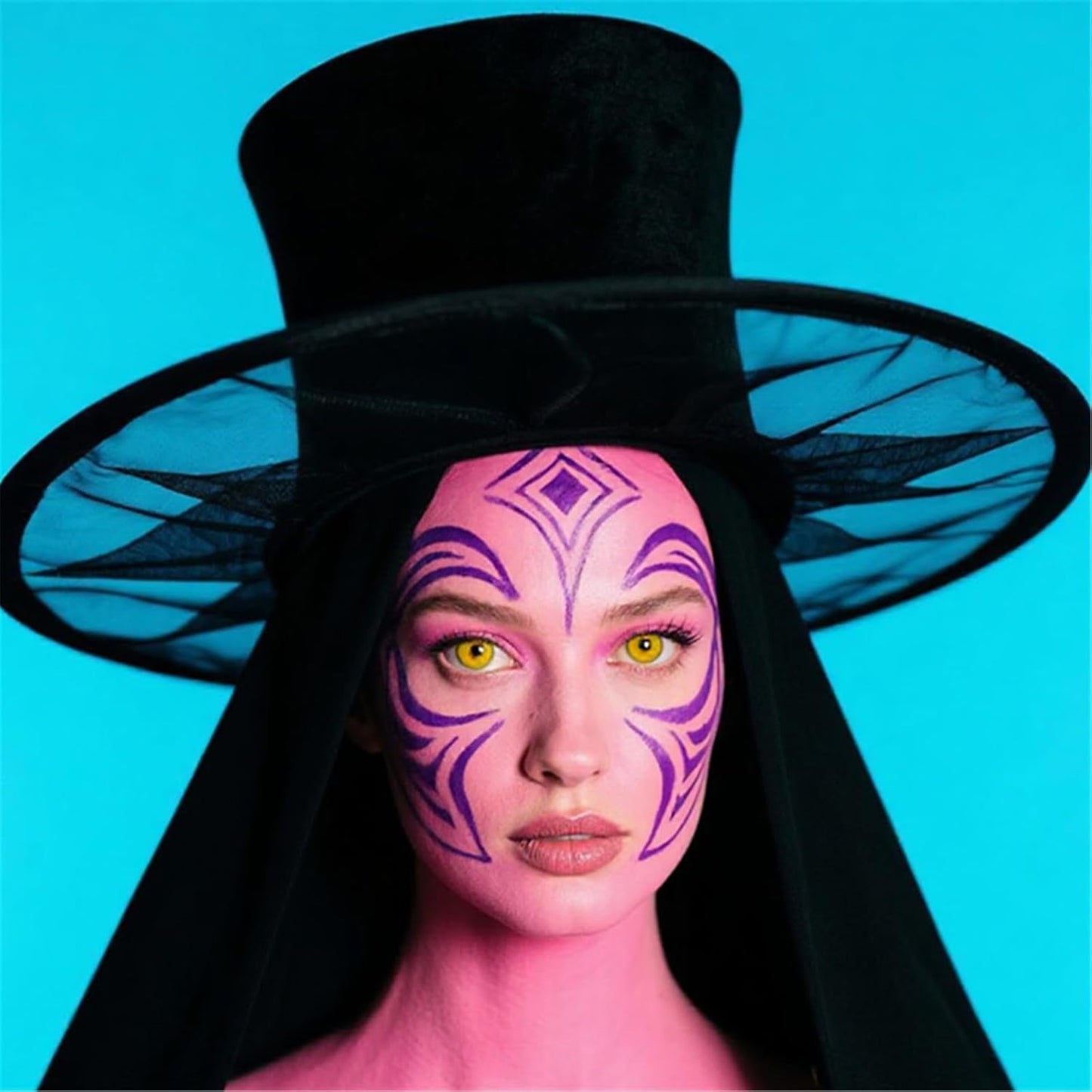 Go Ho Purple Face Paint Stick,Water Based Cream Purple Body Paint Washable,Highly Pigmented,Smooth and Safe for Skin,Halloween Costumes Cosplay SFX Ursula Witch Makeup