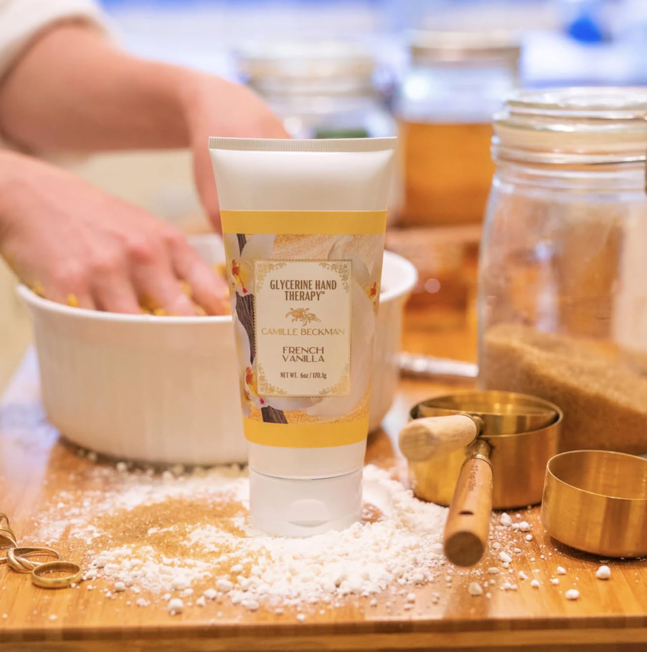 Camille Beckman Glycerine Hand Therapy Cream, French Vanilla, 6 Ounce