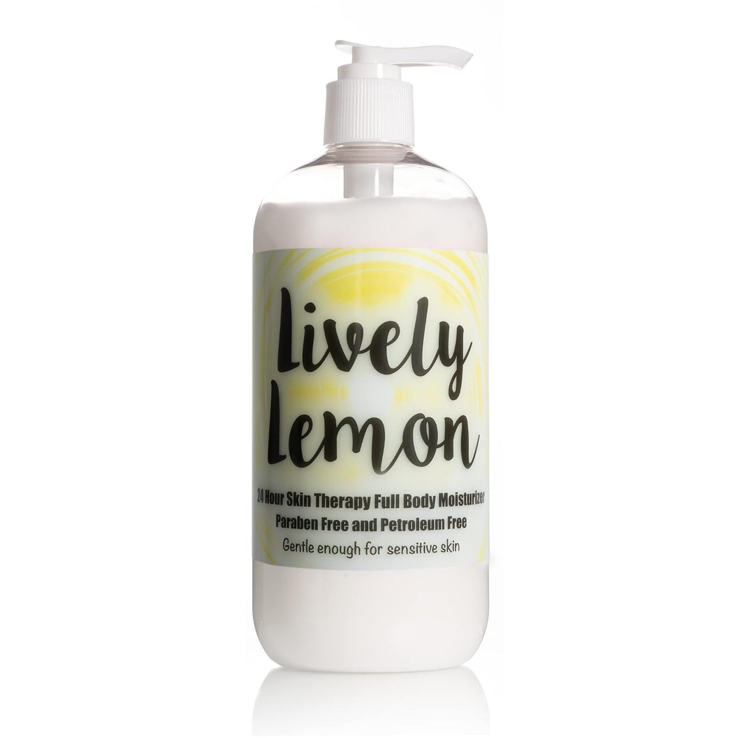 The Lotion Company Lively Lemon Body Lotion – 24 Hour Moisturizer Handcrafted in USA | Paraben-Free, Lightweight Skincare for Dry, Sensitive Skin | Small-Batch Father-Daughter Brand | 16 oz