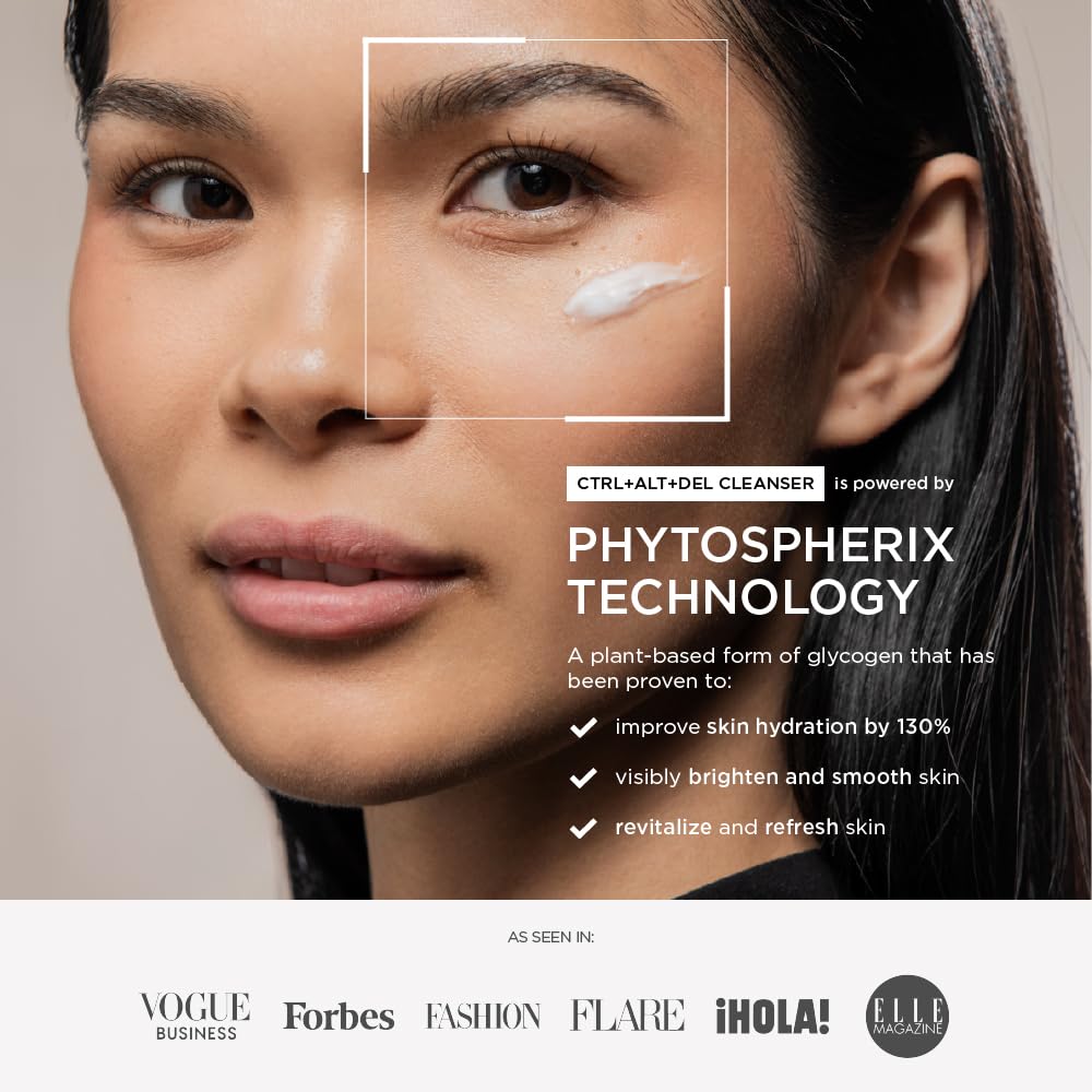 Veriphy CTRL+ALT+DEL Facial Cleanser – Hydrating Cream Cleanser with Hemp Seed Oil, Cucumber & Jojoba – Removes Makeup & Impurities – 150mL / 5 fl. oz.