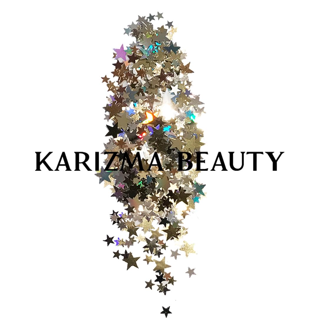 KARIZMA Superstar Glitter. 10g Chunky Face, Hair, Eye and Body for Women. Rave, Festival Accessories, Cosmetic Makeup. Loose Set