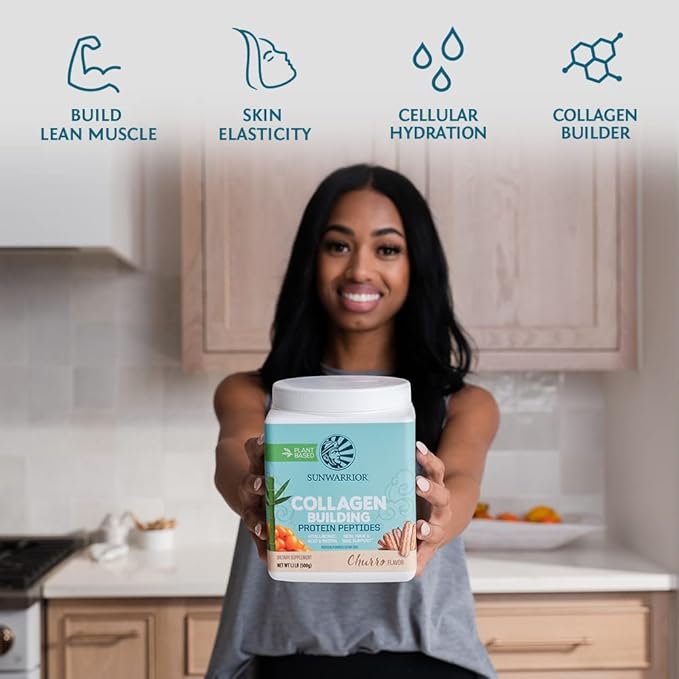 Vegan Collagen Protein Powder for Women | Plant Based Collagen Powder Churro Flavor with Vegan Hair Skin and Nails Vitamins | Non-GMO No Added Sugar Soy Dairy & Gluten Free (Churro, 20 Servings)