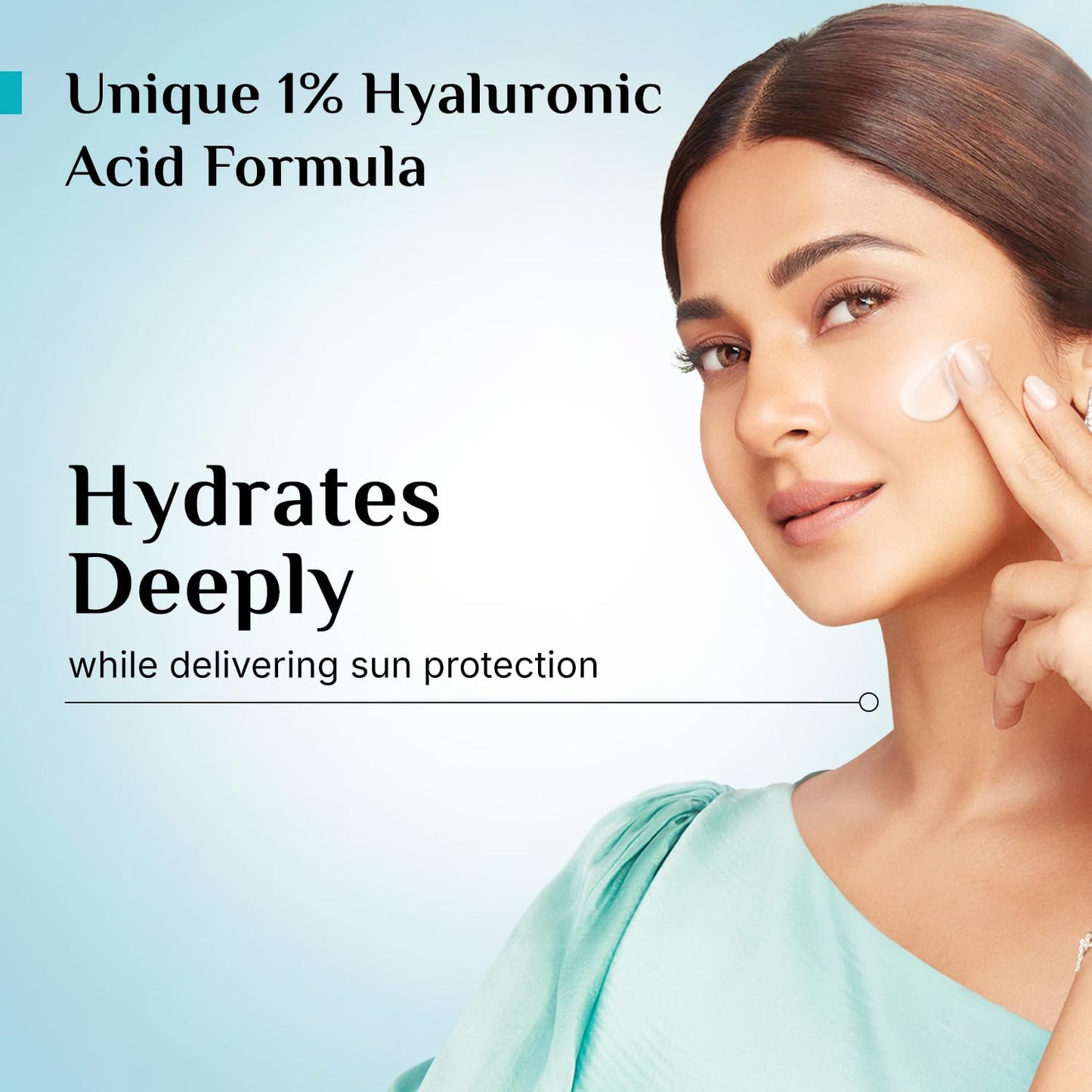 Pilgrim 1% Hyaluronic Acid Sunscreen Gel SPF 50 PA+++ | Broad Spectrum UVA/UVB & Blue Light Protection | Lightweight, Non-Greasy, Fast-Absorbing, Hydrating Aqua Gel | Face & Body | 1.76 Oz (50gm)