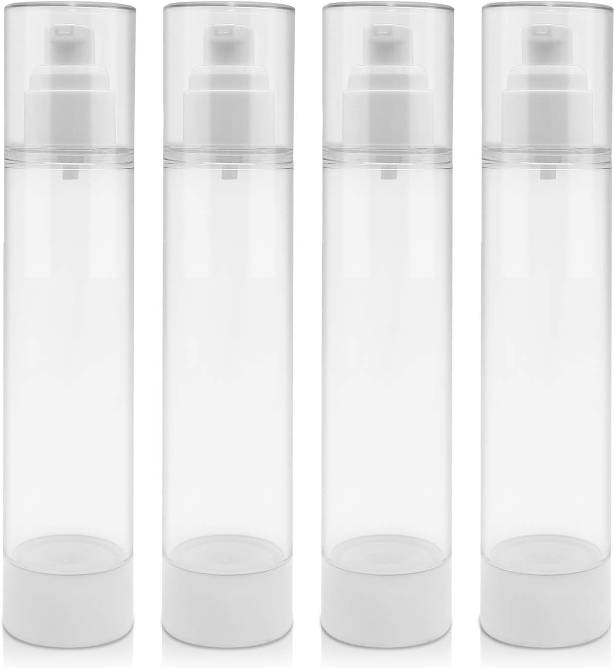 TRENDBOX 120ml / 4oz Airless Vaccum Pump Travel Bottles for Lotions, Cream - 4 Pack