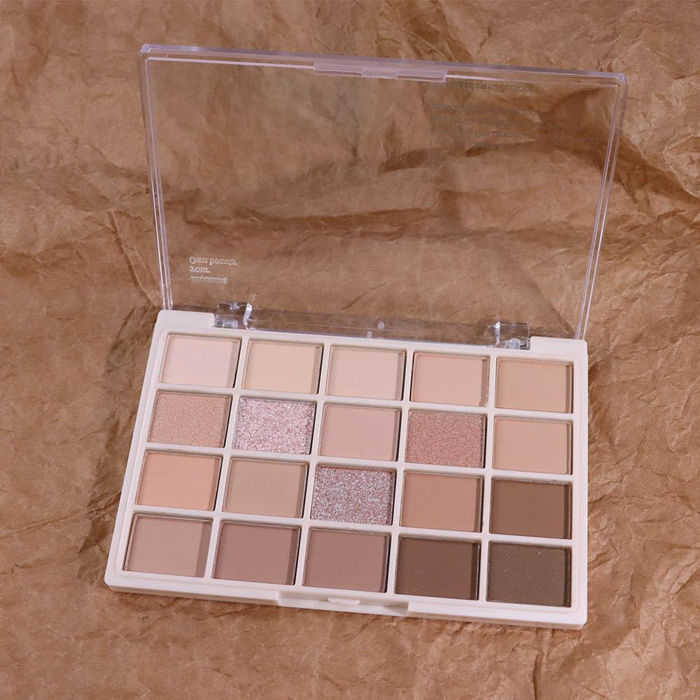 20Colors Rose Gold Dark Brown Nude Basics Matte Eyeshadow Palette,Eye Shadow Travel Makeup Palette all in one Long Lasting Waterproof,Great for Travel Gift Kit