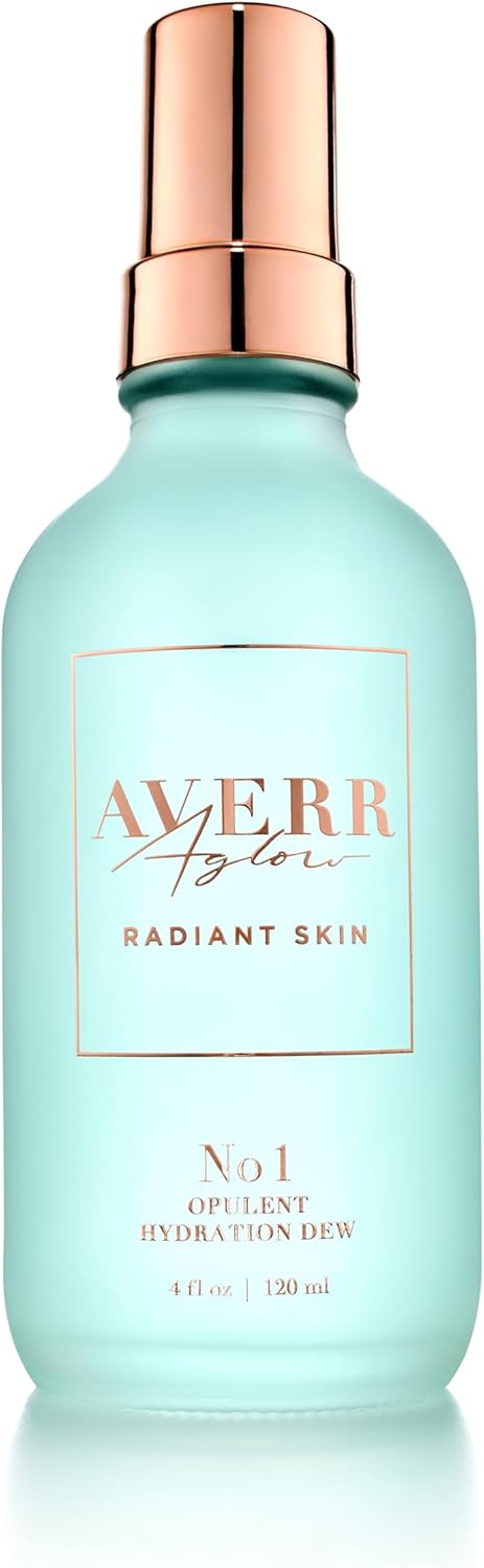Averr Aglow Opulent Hydration Dew – Daily Face Mist & Moisturizer – Natural Mineral-Infused Hydrating Skincare – 4fl oz/120 ml