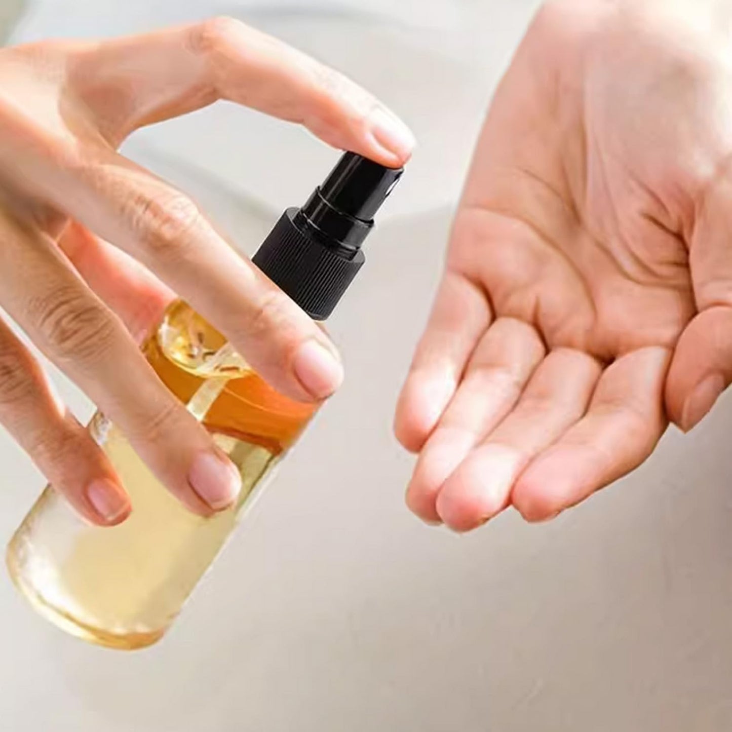 10 Pcs Spray Bottle Top, Nozzle Sprayer Tops, Replacement Pump for Essential Oil Bottles, Dispenser Caps Fine Mist Sprayer for Cosmetic (20/410 Cap Size) black