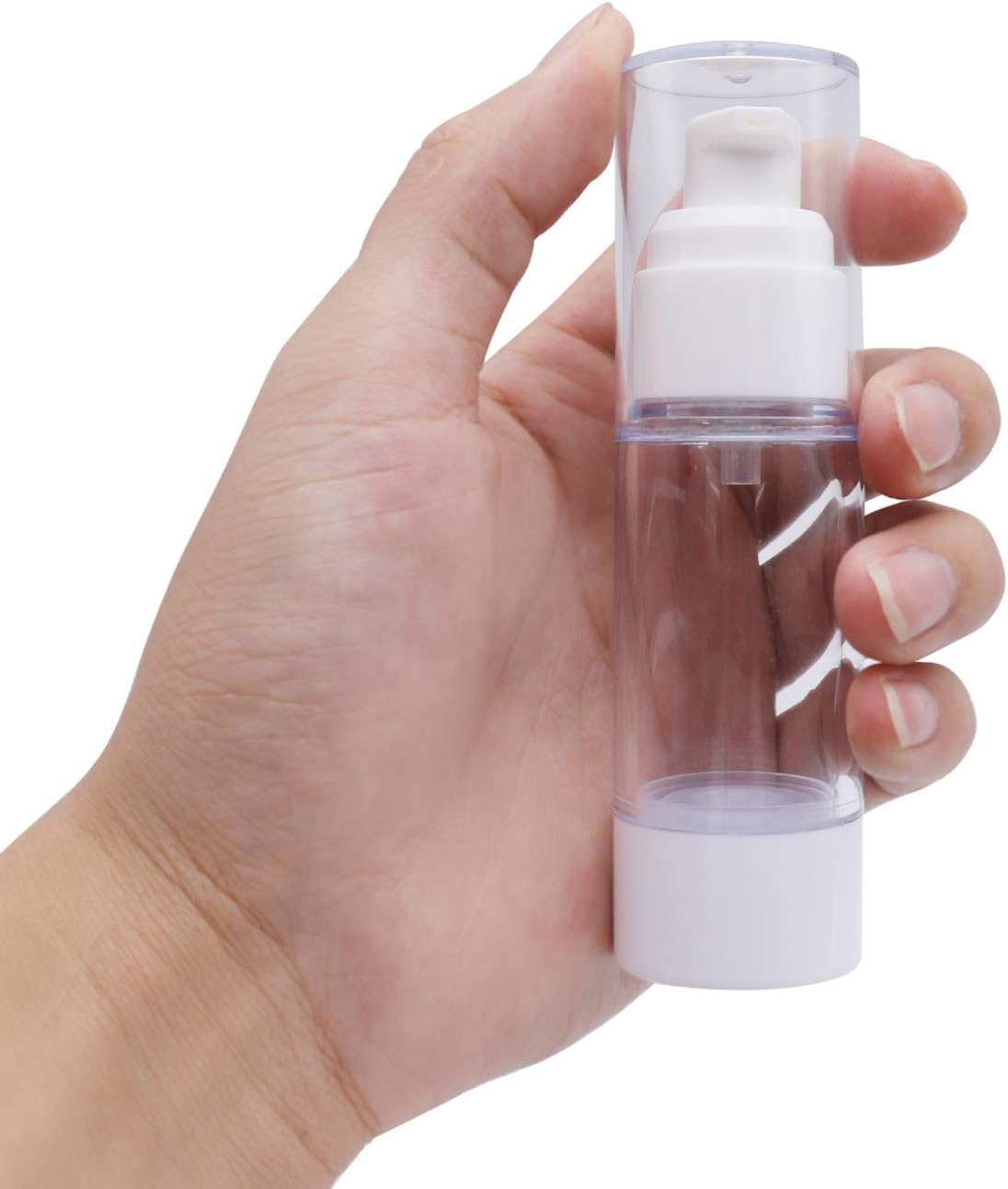 TRENDBOX 30ml / 1oz Airless Vaccum Pump Travel Bottles for Lotions, Cream - 4 Pack