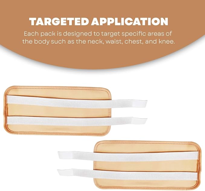 Castor Oil Pack Wrap Kit, 2 Pcs Organic Cotton, Adjustable Strap for Neck, Waist, Chest, Knee, Reusable, Washable - Detox, Constipation, Inflammation (Black)