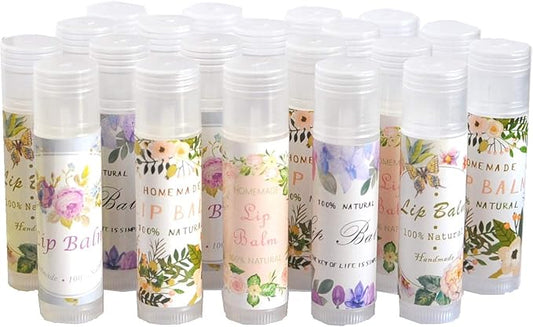 Assorted T5 50pcs Lip Balm Labels - Paper Stickers for Lip Balm Containers