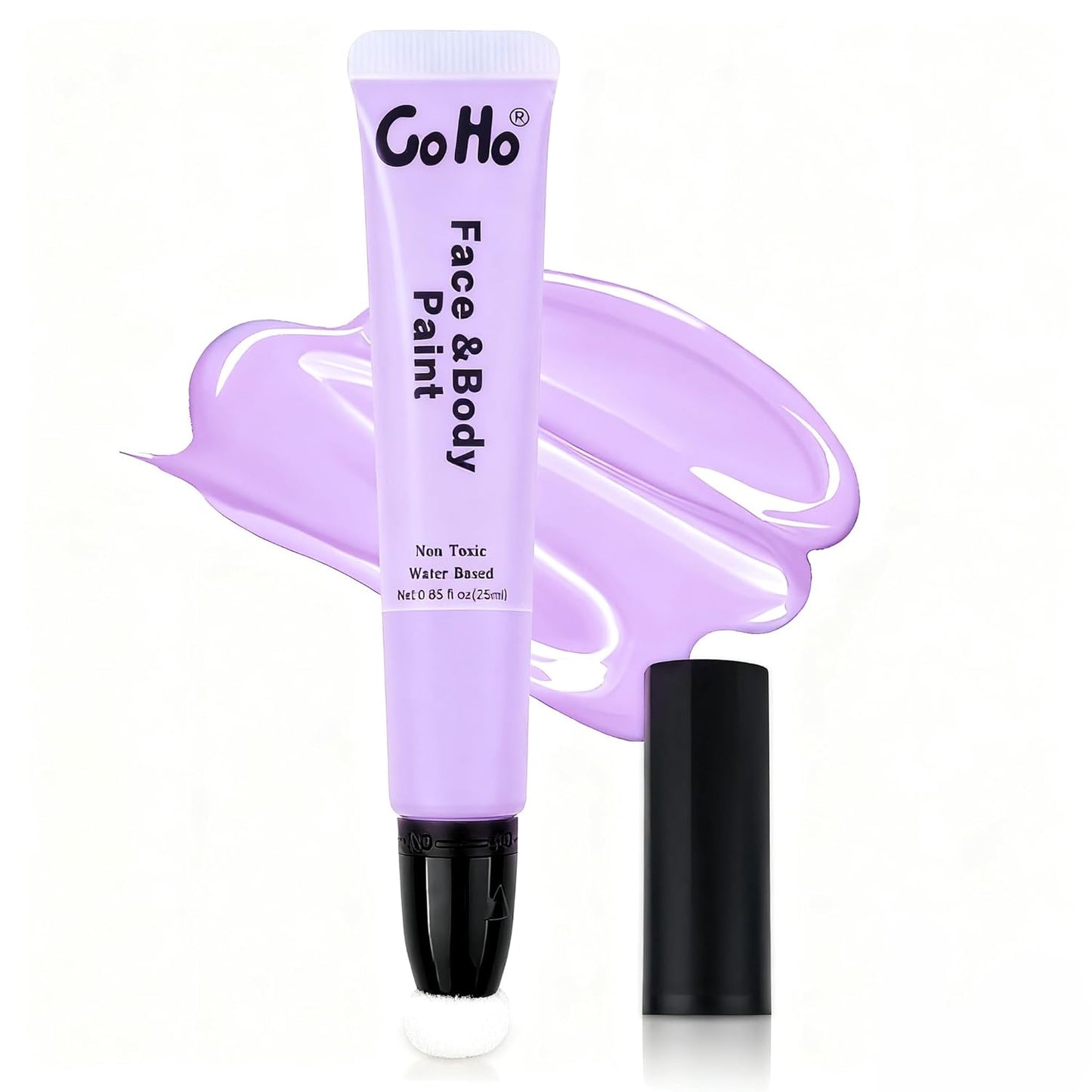 Go Ho Pastel Purple Face Paint Stick,Water Based Cream Light Purple Body Paint Washable,Highly Pigmented,Smooth and Safe for Skin,Halloween Cosplay SFX Ursula Makeup