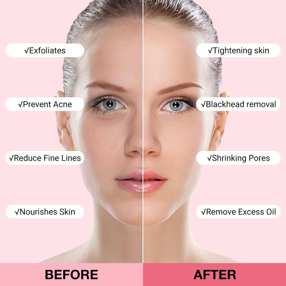 2Pcs Clay Mask For Face, Blackhead Remover For Face, Deep Pore Cleansing, Moisturizing, Skincare Facial Mask for Refining Pores and Controlling Oil (A04#2Pcs Strawberry+Blueberry)