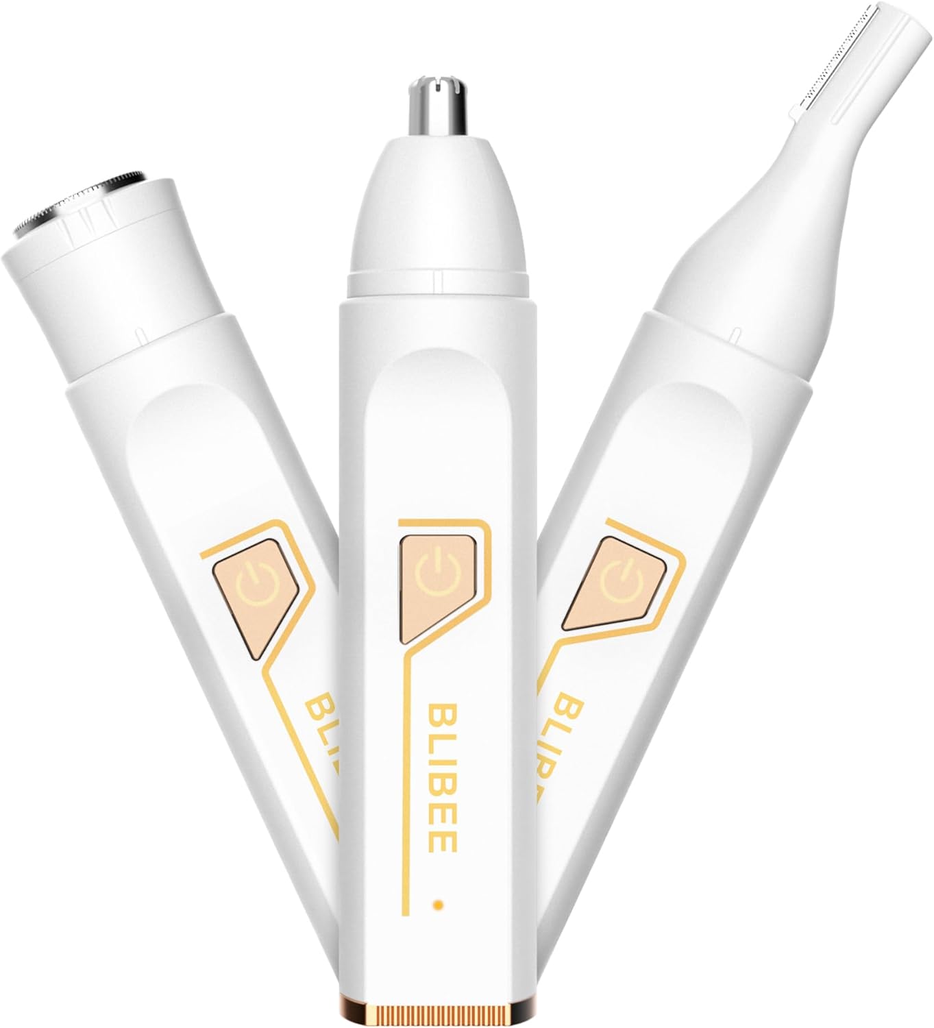 Nose Hair Trimmer for Women, 2025 Professional Painless USB Rechargeable Eyebrow Trimmer, Ear and Nose Hair Trimmer for Men Women, Facial Hair Remover with Powerful Motor, White