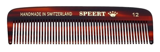 #12 Handmade Narrow Tooth Comb Tortoise Havana Acetate Fine Straight Thin Detangling Parting Grooming Teasing Hair Styling Hairdresser Barber Hairdressing Wet Dry Pocket Travel Women Men Kids