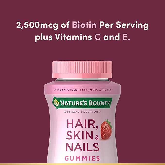 Nature's Bounty Gummies with Biotin, Strawberry, 140 Ct