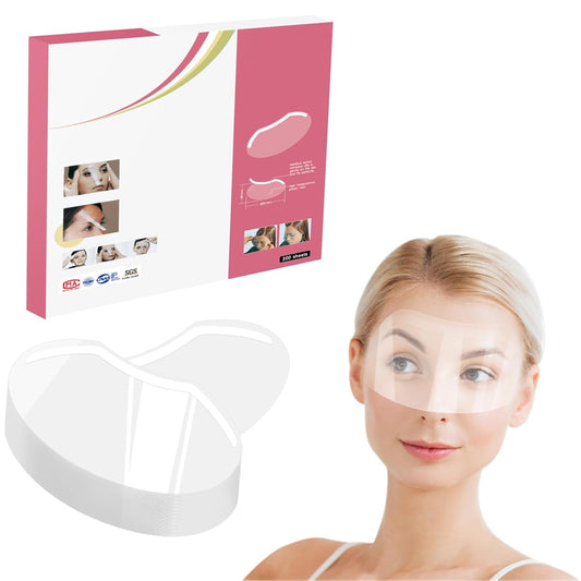 EBANKU 200 Pcs Shower Visor Face Eye Shield, Plastic Shower Shield Bath Visor Eye Protector Makeup Protective Eyebrow Shower Visors for Adults Showering Haircut Hairspray