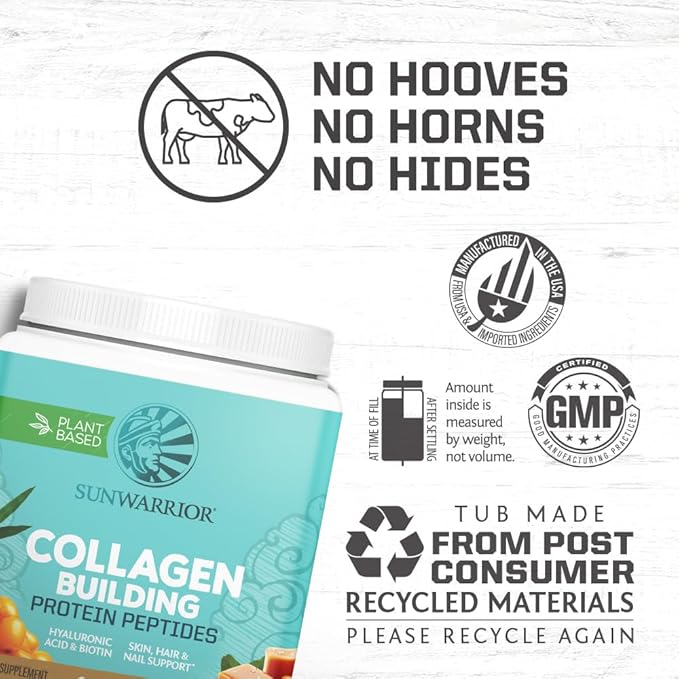 Vegan Collagen Protein Powder for Women | Plant Based Collagen Powder with Vegan Hair Skin and Nails Vitamins | Non-GMO No Added Sugar Soy Dairy & Gluten Free (Salted Caramel, 20 Servings)