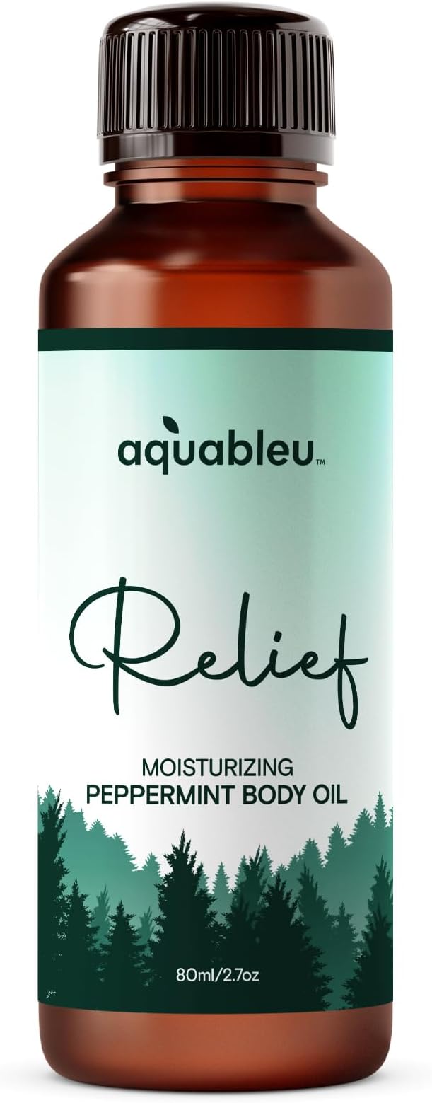 Peppermint Massage Oil – Aromatherapy Blend for Refreshing Relief – 80ml Bottle – Energizing and Rejuvenating – Great Gift for Women